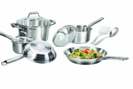 Best T-Fal Ultimate Stainless-Steel Copper-Bottom Cookware Sets.